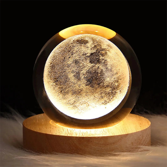 Unique 3D Crystal Ball Galaxy Lamp